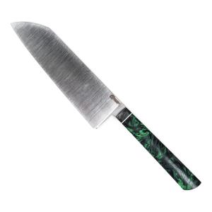 Нож сантоку Quorus, Elmax 180 мм, (карбон в акриле)