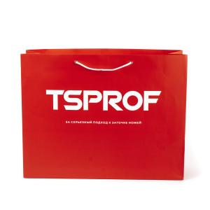 Пакет подарочный TSPROF, А2, красный