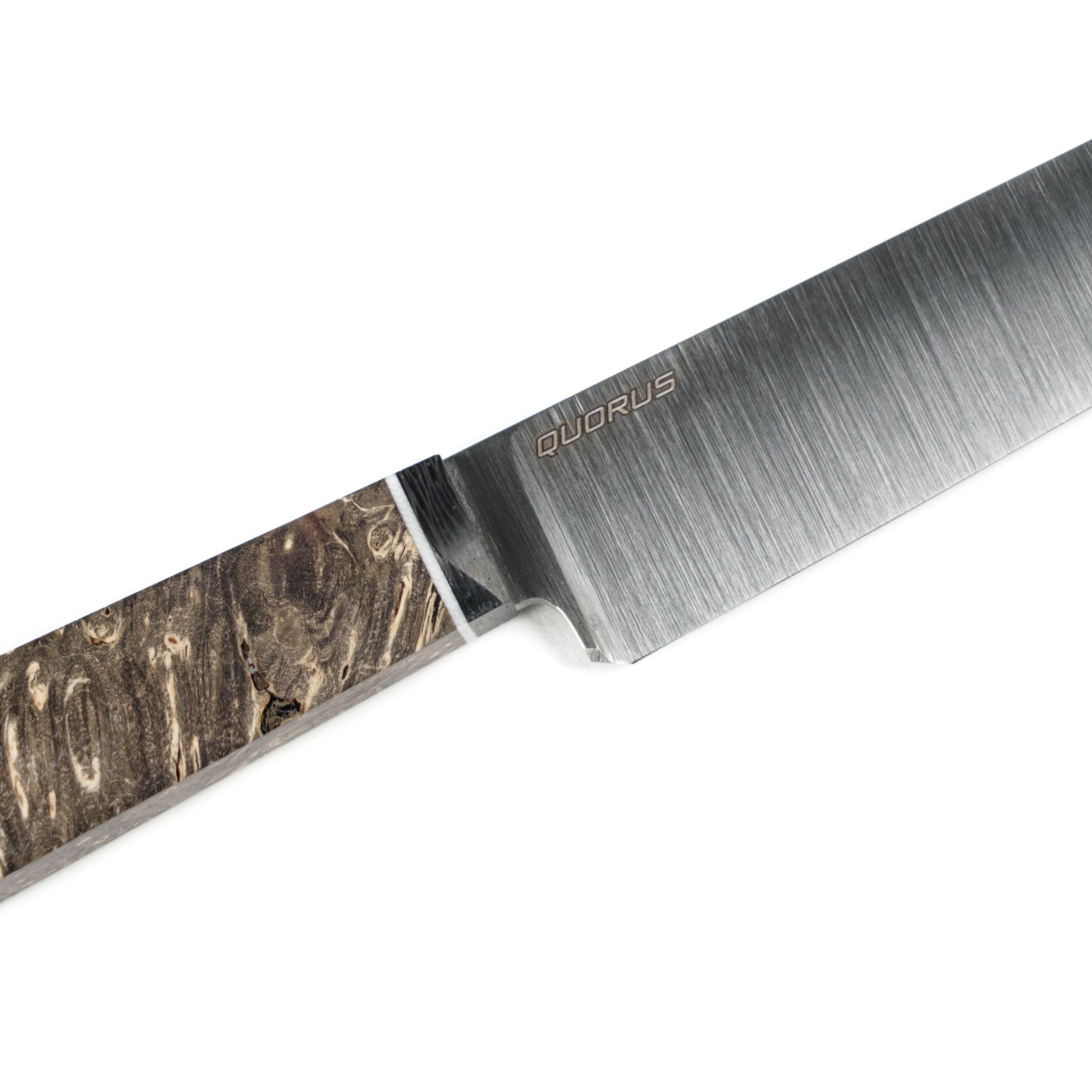 Нож универсальный Quorus, Elmax 160 мм (стабилизированный кап клена), коричневый